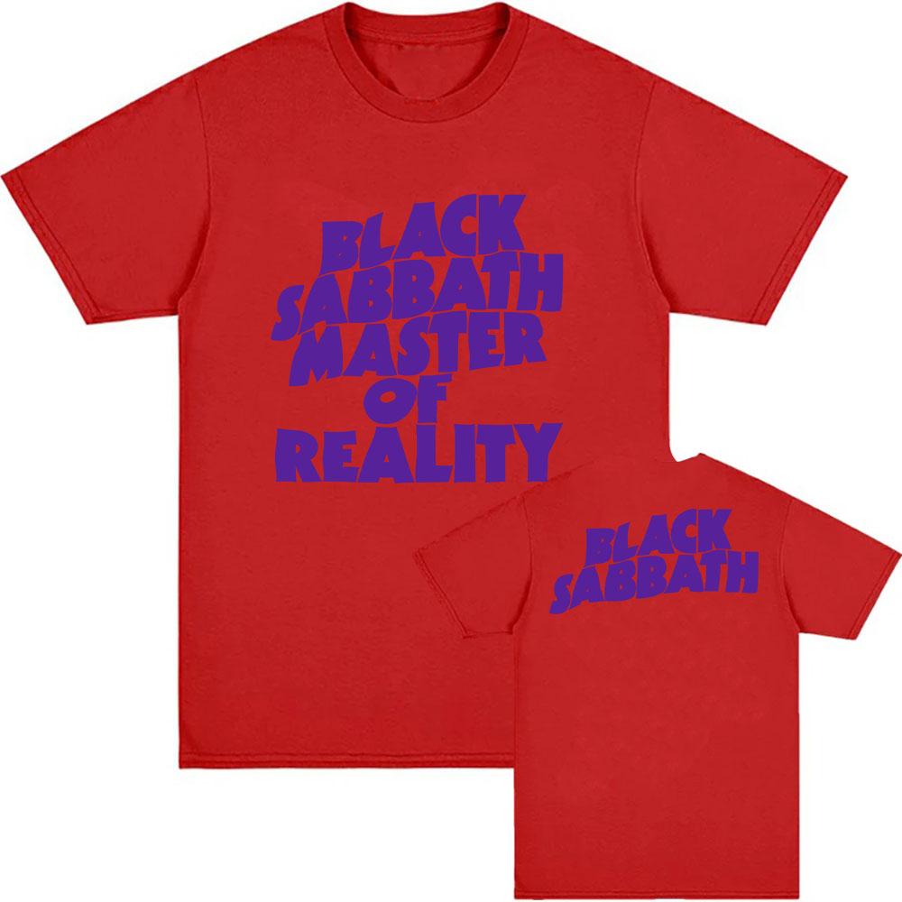 Black Sabbath Master of Reality T-shirt Summer Cotton Short Sleeve Tshirts Grunge Rock Band Fashion T Shirt Men Women Clothing