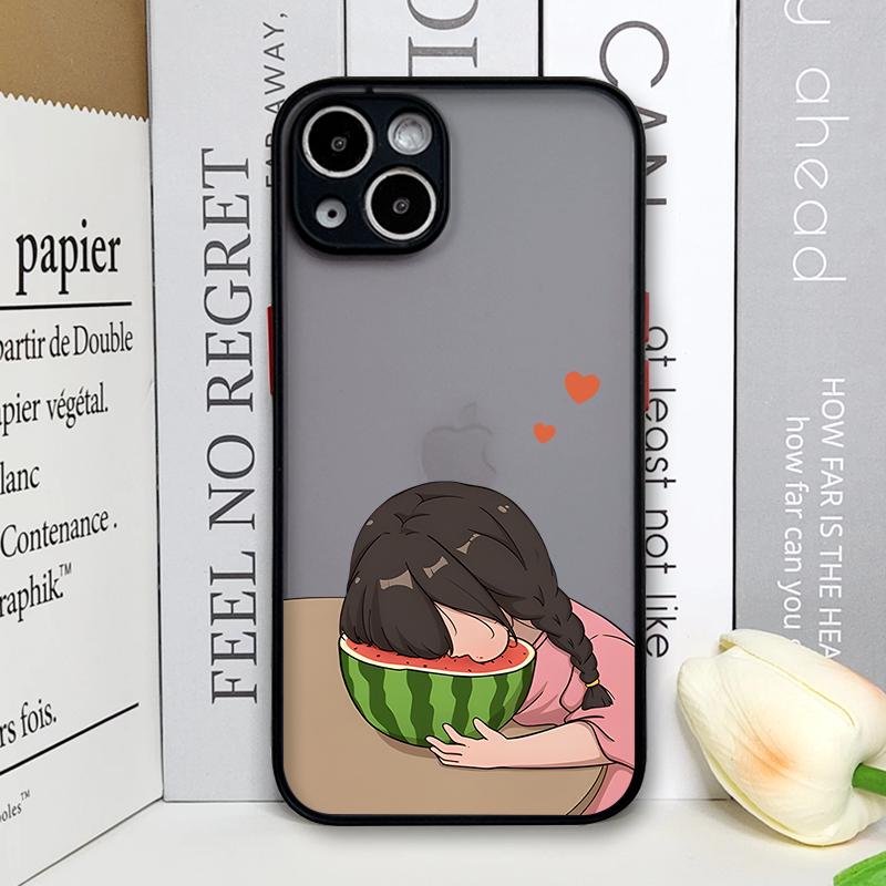 Kreative Cartoon Junge Mädchen Paare Partner Handyhülle für iPhone 17 16 Pro Max 15 14 13 12 11 XS MAX X XR 7 8 14 16 Plus Hartschalenhülle