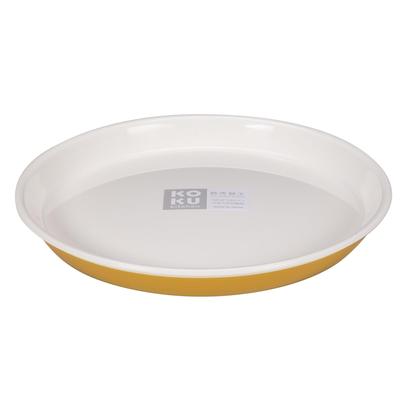 KOKUBO KOKU Round Flat Mustard Made In Dishwasher Cooking Heat Microwave Serving Oven Plate, Small, Yellow, 17.5cm, Japan, Safe, Kitchen, Tableware,