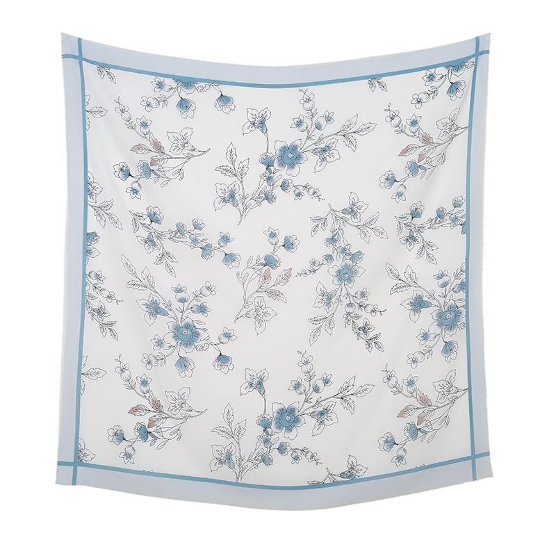 New Malaysia Printed Hijab Scarves Cotton Voile Square Scarf Hijab Tudung Bawal Muslim Women Headscarf Wraps Hijabs 110*110cm
