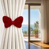 2Pcs Velvet Velvet Bow Curtain Tiebacks Creative Curtain Holders Curtain Strap  Curtain Decor