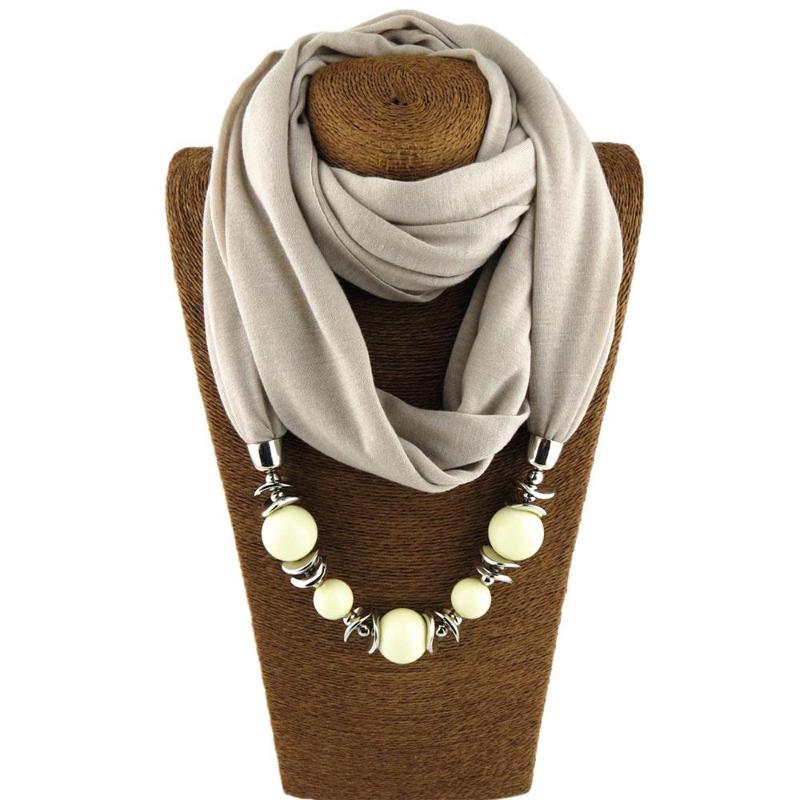 1Pc 9 Colors Ethnic Unique Scarf Necklaces Resin Pendant Neckerchief Statement Women Bohemia Necklace
