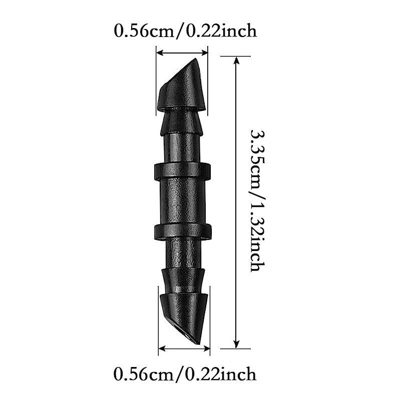 Соединительные фитинги с зазубринами для капельного орошения 1/4 дюйма — фото 4