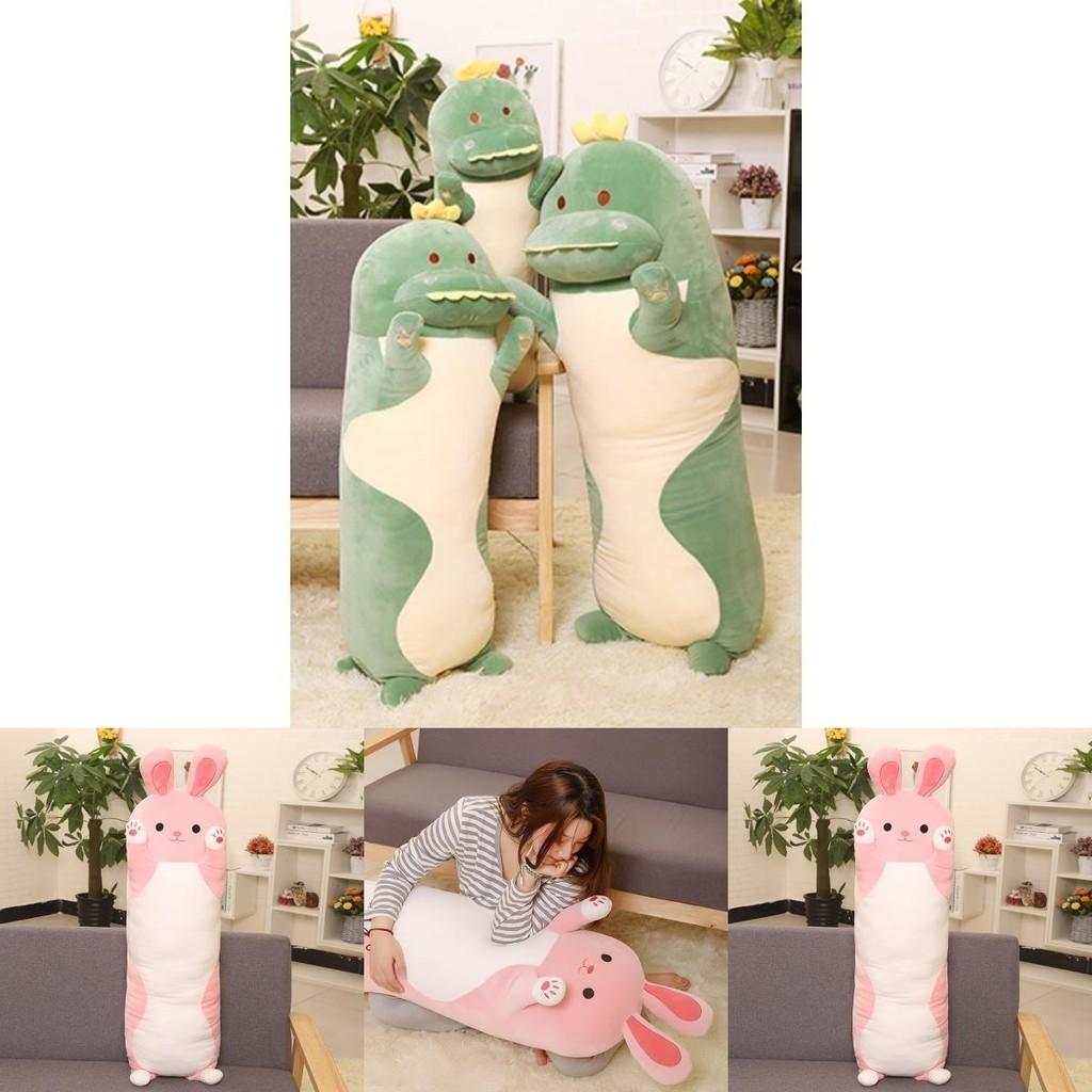 Niedliches Cartoon-Tier Weiches Plüsch Langes Kissen Für Rundum-Komfort
