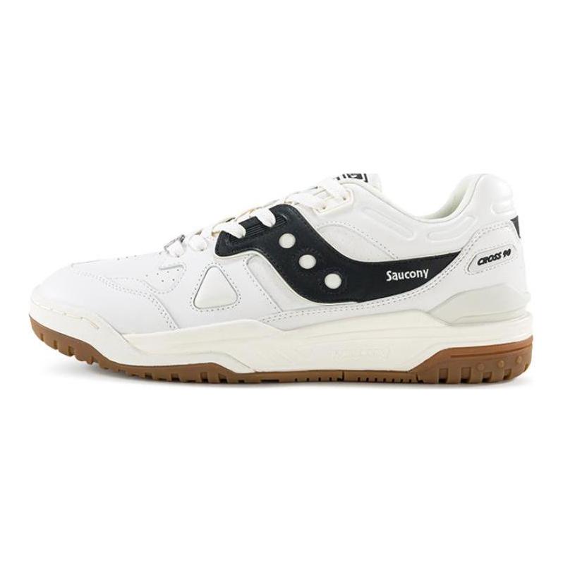 SAUCONY Cross 90 Slip Resistant Abrasion Resistant Low Top Skateboard Shoes Unisex Beige Black S79035-23