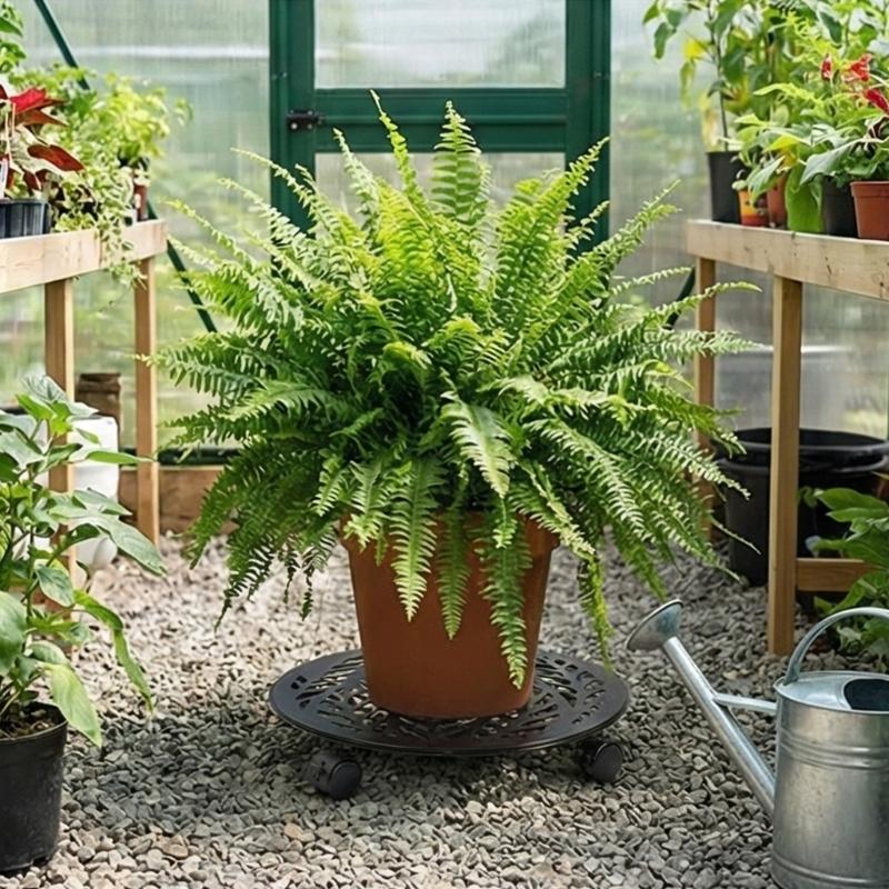 Vassoio Sottovaso Supporto per Piante Pallet Staffa Robusta per Piante Fioriera Portafiori Carrello per Fioriere Supporto Mobile per Balcone Giardino