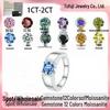 Men's GRA Moissanite Diamond Ring, PT950 Plated, S925 Sterling Silver, Simple Fashion Design.