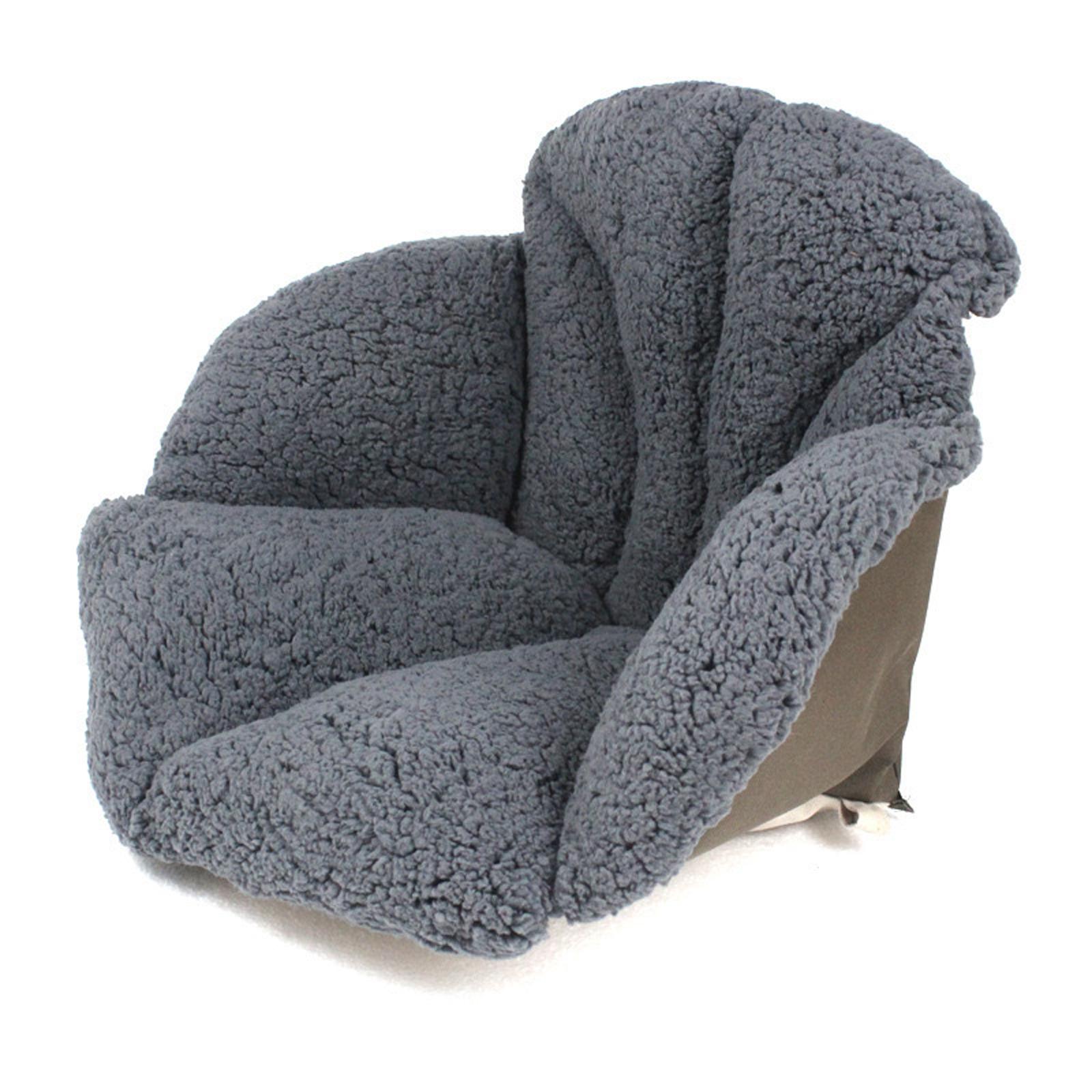 Plush Seat Cushion for & Home, Thick Buttocks & Waist Support, Winter Lambskin Chair Pad, Warm Student Seat Cushion One Size