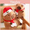 Adorable Christmas Capybara Plush Toy With Soft Short Plush Filling For Kids Gifts