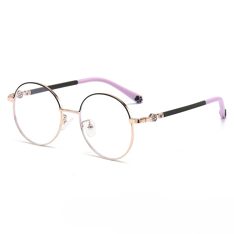 Children's Anti Blue Light and Anti Radiation Glasses Fashion Eye Protection Glasses Children's Cute Cat Paw Computer Goggles