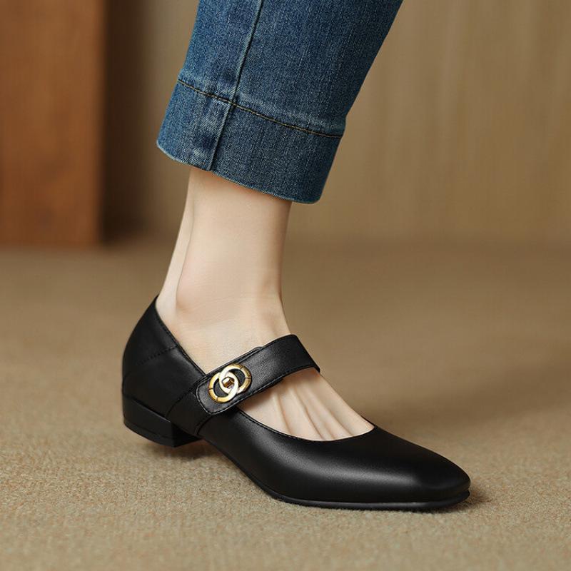 

Four Seasons Wear Women s Casual Single Shoes Light Mouth Solid Color Size Low Heel Round Head Velcro Comfortable Soft Lazy Shoes 39 чёрный