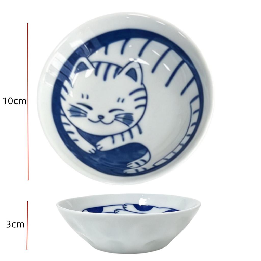 Katten Tekening Keramische Snack Schaal - Schattig Azijn & Kruiden Bord voor Thuis