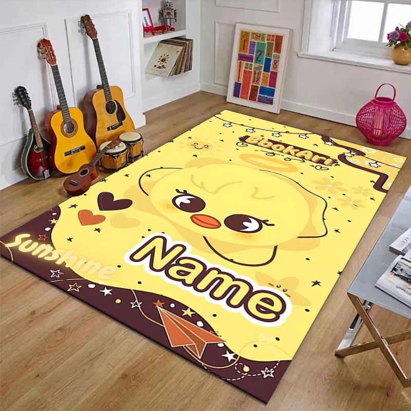 Custom Kpop Team Mat Personalized Name, Polyester Washable Indoor Entryway Rug, Gift for Christmas, Easter, Thanksgiving Day