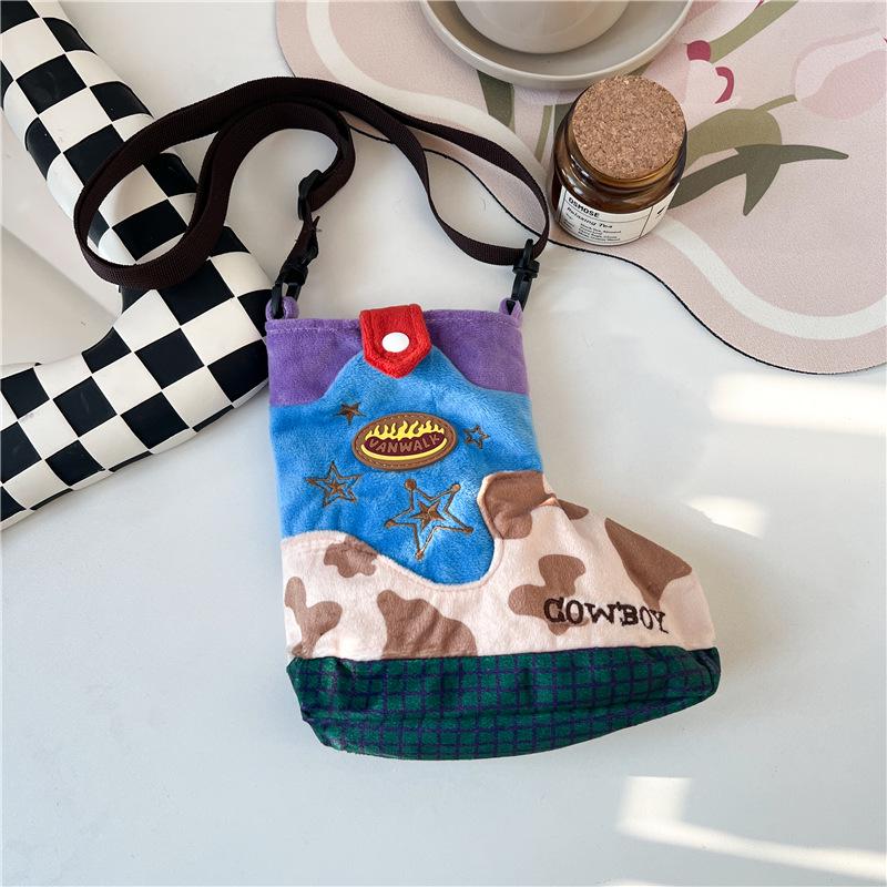 Cartoon Cute Nylon Shoulder Messenger Bag for Women - Autumn/Winter 2024 Collection.