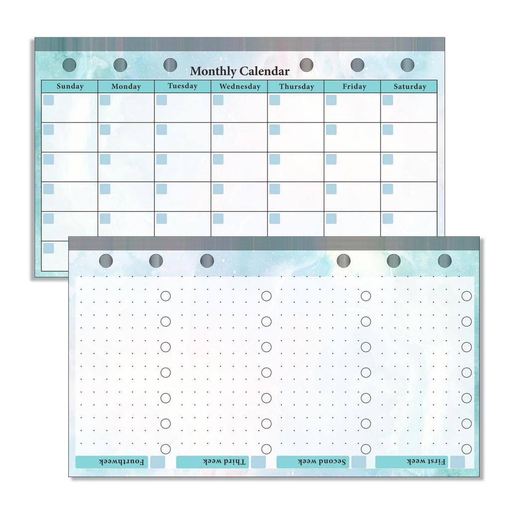 6-Hole Loose-Leaf Binder Refill Paper: Inner Pages for Notebook, Planner, Budget Book