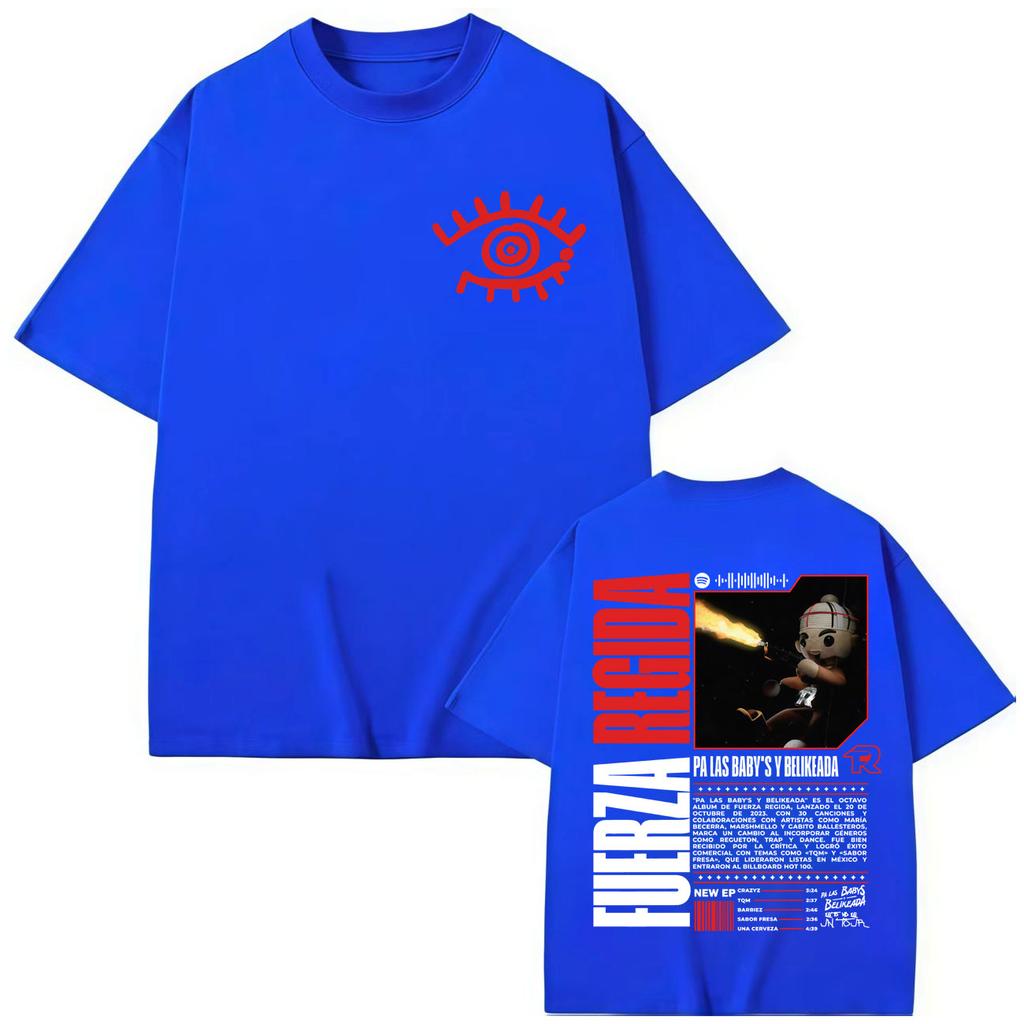 Fuerza Regida Album Merch T-shirts Men Women High Quality Fashion Oversized T-shirt Summer Cotton Short Sleeve T Shirts