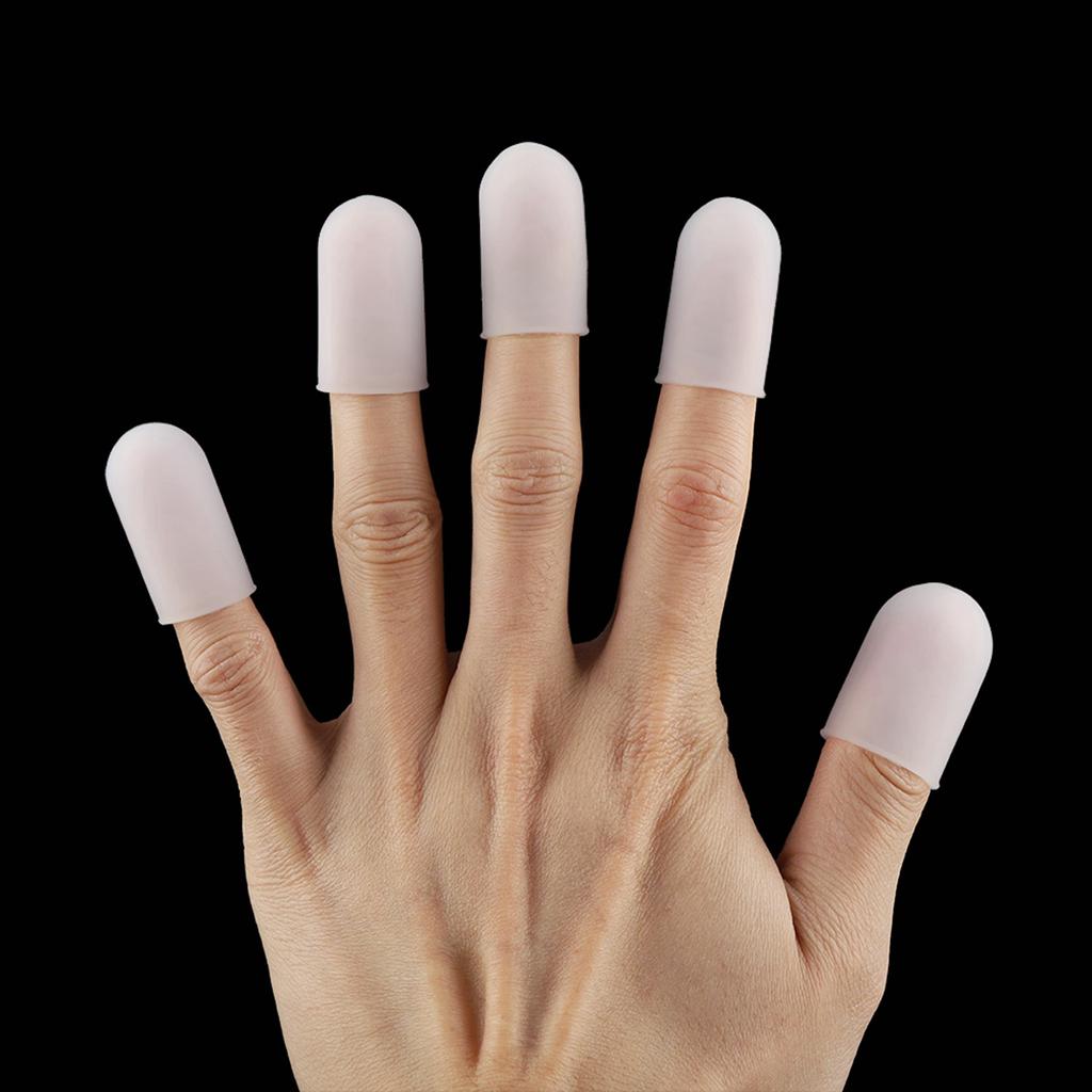 Finger Cots, 5pcs Silicone Finger Gloves Finger Condoms with food grade materials for Ht Cooking Baking Barbecue