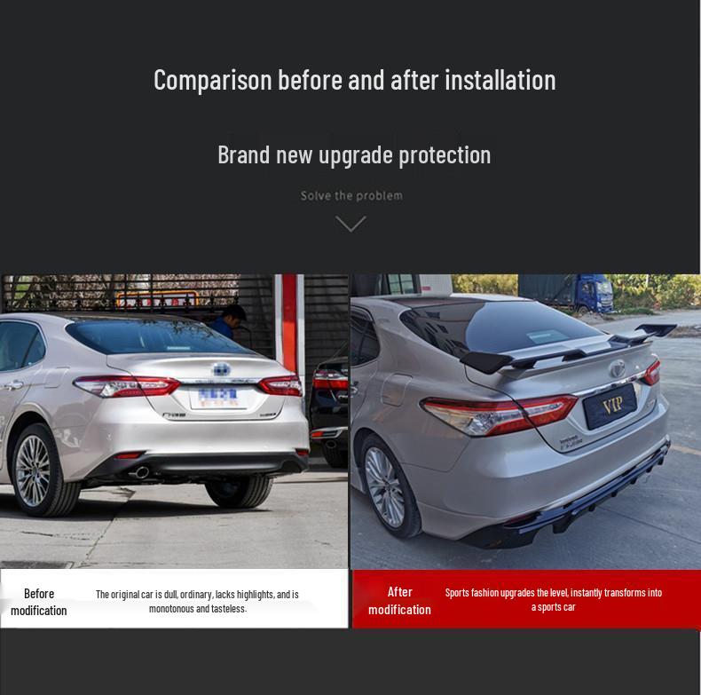 Toyota Camry TRD Sports Style Seagull Rear Wing Modification