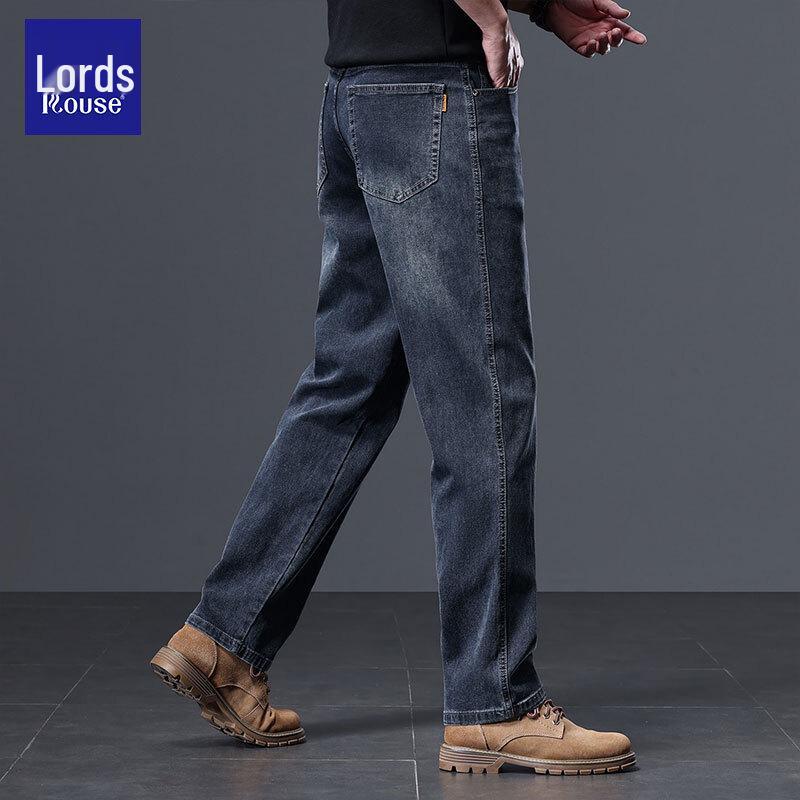 Luozi Classic Retro Slim-Fit Men's Stretch Jeans