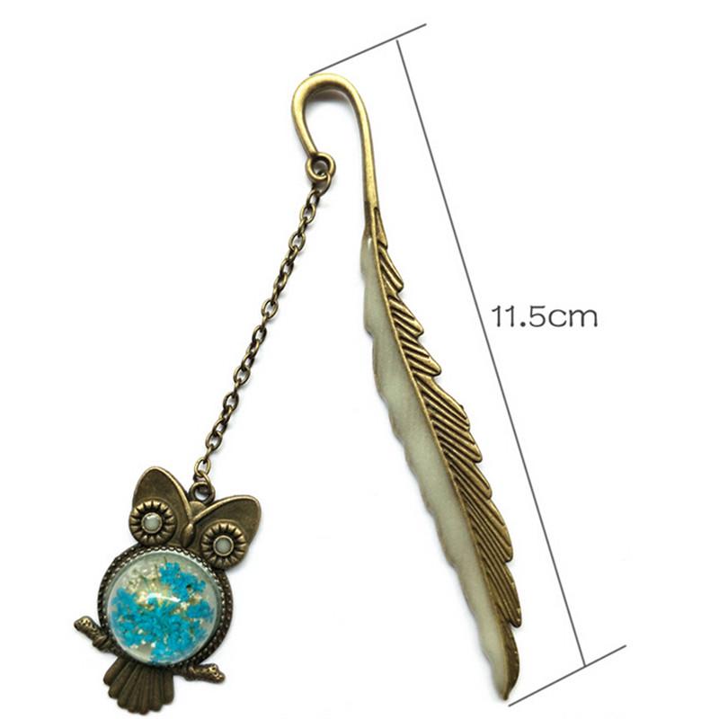 1Xluminous Night Owl Semn de carte Etichetă Read Maker Feather Book Papetarie