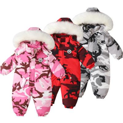 Winter Kids Jumpsuit Overalls for Toddler Warm Waterproof Children Ski Jumpsuit Jacket for Baby Boys Girls Outdoor Snow