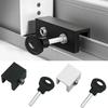 New Aluminum Alloy Window Locks With Key Sliding Security Window Lock Stopper Adjustable Safety Sliding Door Clips Door