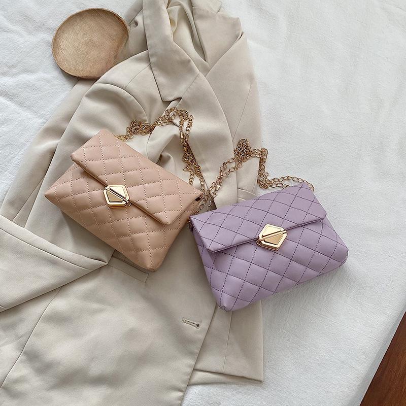 Women's Rhombus Chain Shoulder Bag - 2024 Japanese & Korean Style