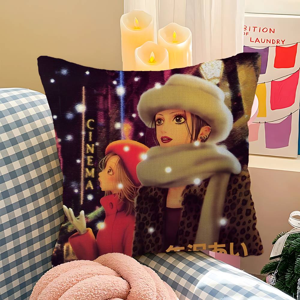 NANA Pillow Anime Pillow Sofa Bed Head Pillow Cover Cushion Cover 45x45 Cm Fashion