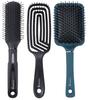 Midazzle Premium Cushioned, Paddle and 3D Hair Brush for Men & Women - Pack of 3 (HB4-15-17)