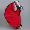Two-Sided Chiffon Dance Skirt: Performance Long Dress with 540°/720° Swirl, Half-Body, Dual-Color Design