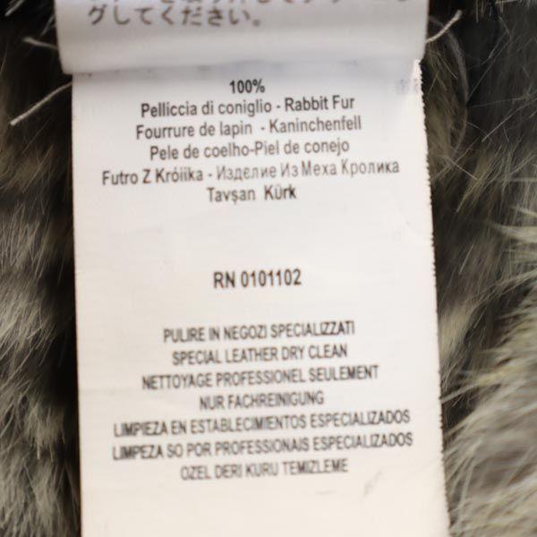 STEFANEL Hooded Rabbit Fur poncho Gray Jacket Women Used