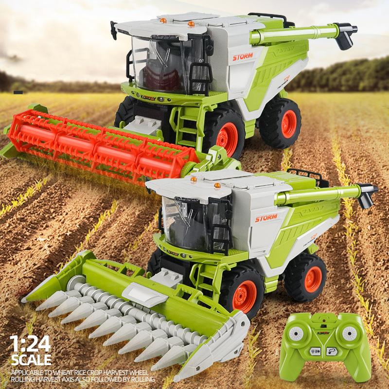 High Simulation Farm Tractor Toy Movable Joint Inertial Driving Harvester Truck Model Fall Resistance Vehicle Toy Farm Truck Toy