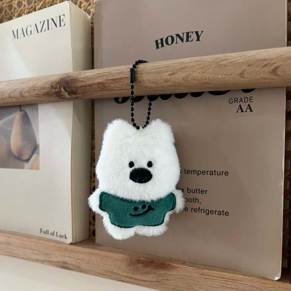 

Bag Pendant White Puppy Plush Pendant Stuffed Plush Dolls Plush Toy Birthday Gift Style A