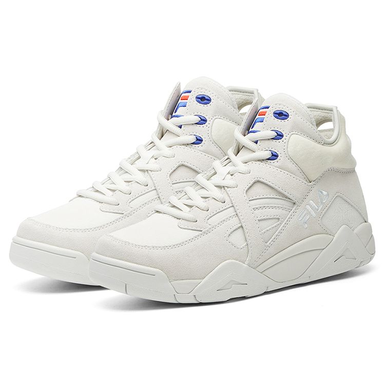 Fila Fusion Cage Comfortable Versatile Low-Top Retro Basketball Shoes Women Sneaker Gray White T12W041205FVG