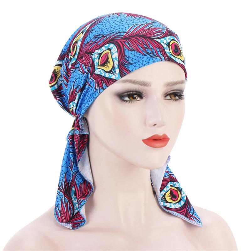 Traditional Turban For Women Hijab For Women Hair Wrap Street Dance Head Wrap For Women Hijab Caps Floral Chemo Beanies