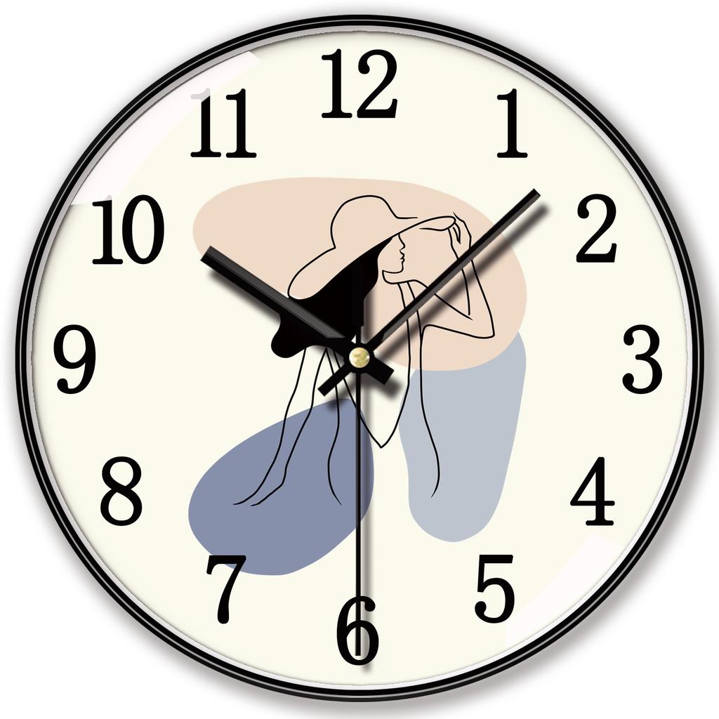 10 Zoll 25 Zentimeter Minimalistische Heim Stille Modeuhr Kreative Schlafzimmerdekoration Personalisierte Leichte Luxus Wanduhr