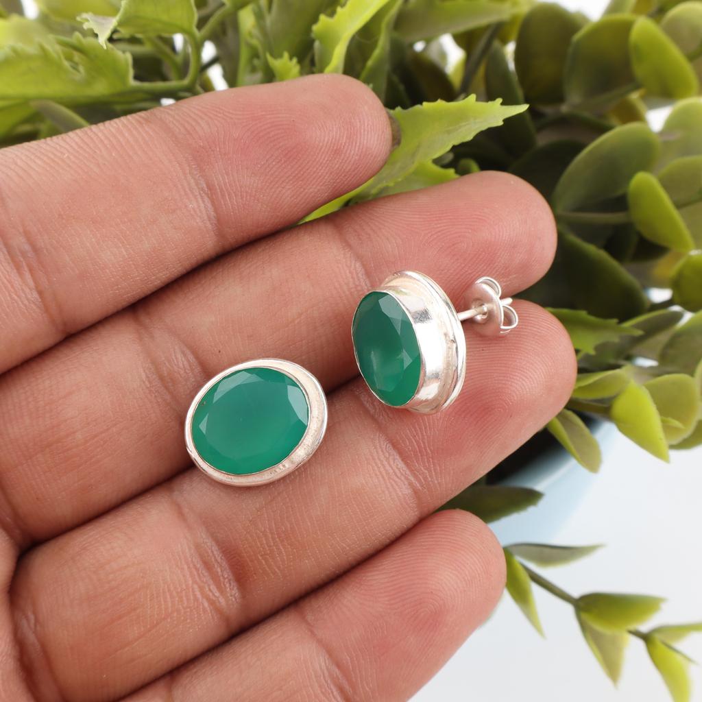 Green Onyx Pendant, 925 Sterling Silver Jewelry, Handmade Pendant Gemstone Jewelry Gift For Women