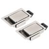 Pair of Toolbox Handle Latch Stainless Steel Flush Mount Fit Paddle Handle Latch for RV Boat Trailer