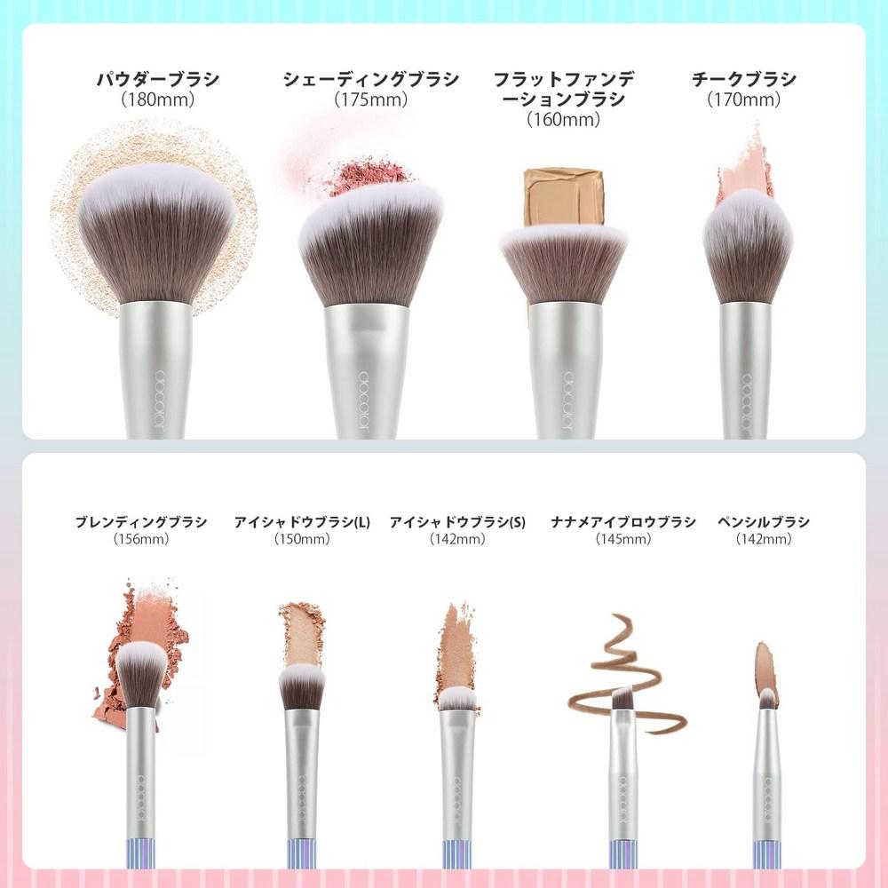 Docolor 9 Two Color Makeup Brush Set Foundation Brush Eye Shadow, 1 Piece