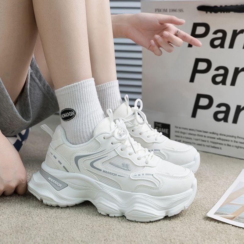 

Fashion Dad Shoes Women s 2024 Summer New High Beauty Korean Edition Versatile Mint Manbo Thick Bottom Casual Sports Shoes 40 белый