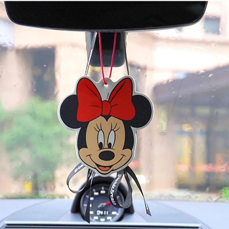 MINISO Anime Mickey Mouse Aromatherapy Tablets Minnie Car Aromatherapy Water Remove Odor Purify Air Cartoon Pendant Kids Toy