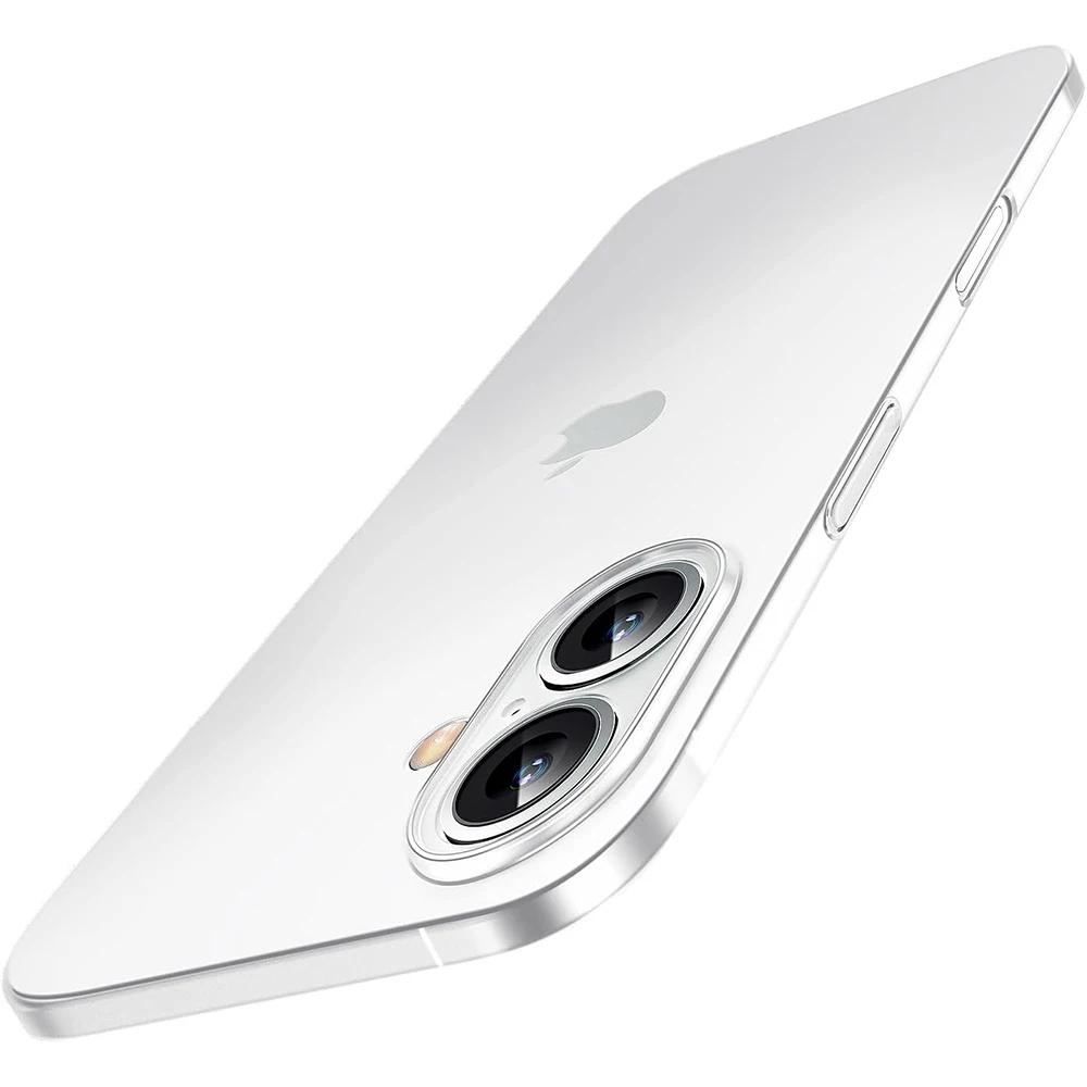 

0,3 мм Ультратонкий ПП Чехол Для iPhone 16E 16 15 14 Pro Max Plus Прозрачный Матовый Задний Жесткий Чехол Матовый Защита от Отпечатков Пальцев for iPhone 15 белый