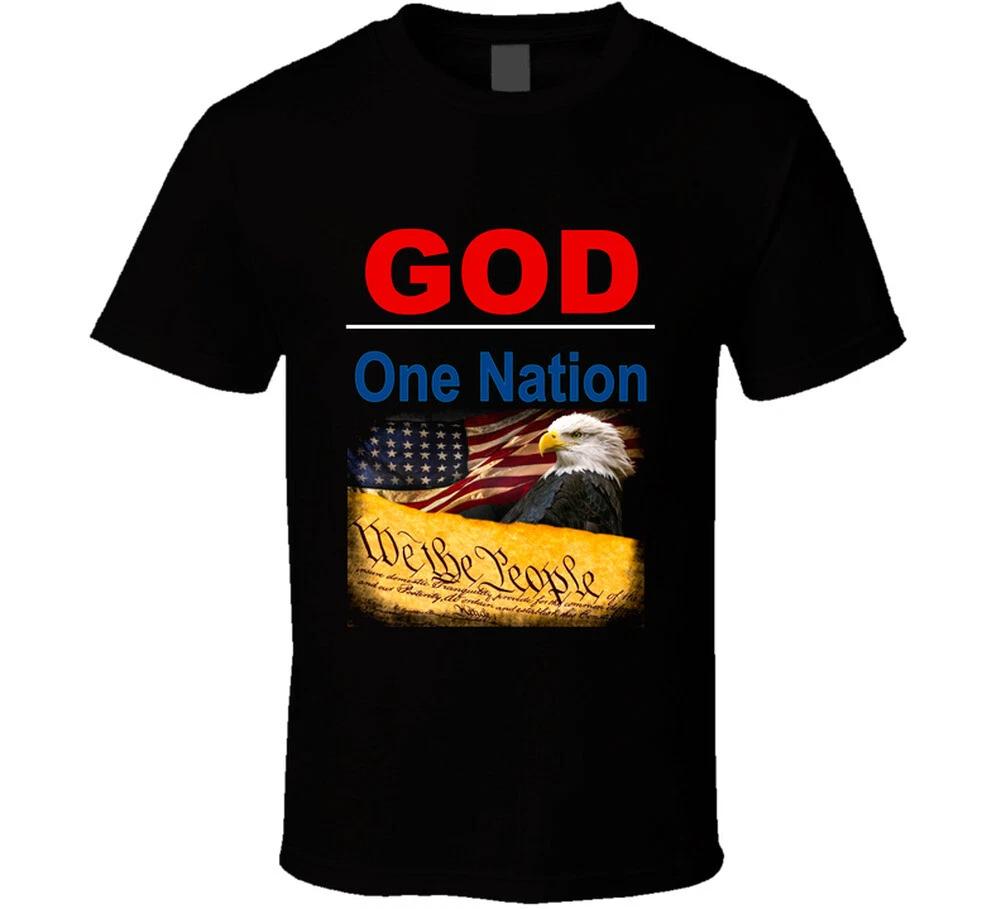 One Nation Under God We The People Usa Eagle Gift T Shirt L