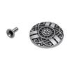10 Sets Leather Rivets 20mm Antique Silver Round Rivets and 3x7mm Iron Trumpet Feet for Crafts Decoration