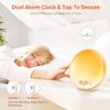 LED Sunrise Wake-Up Light with Dual Alarm Clock and Bedside Night Light