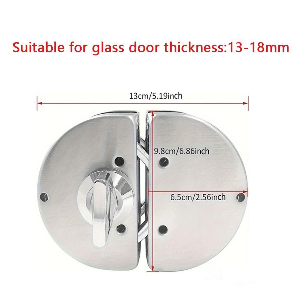13-18mm Glass Display Cabinet Locks No Need Drilling Room Door Locks Office Glass Door Lock Home