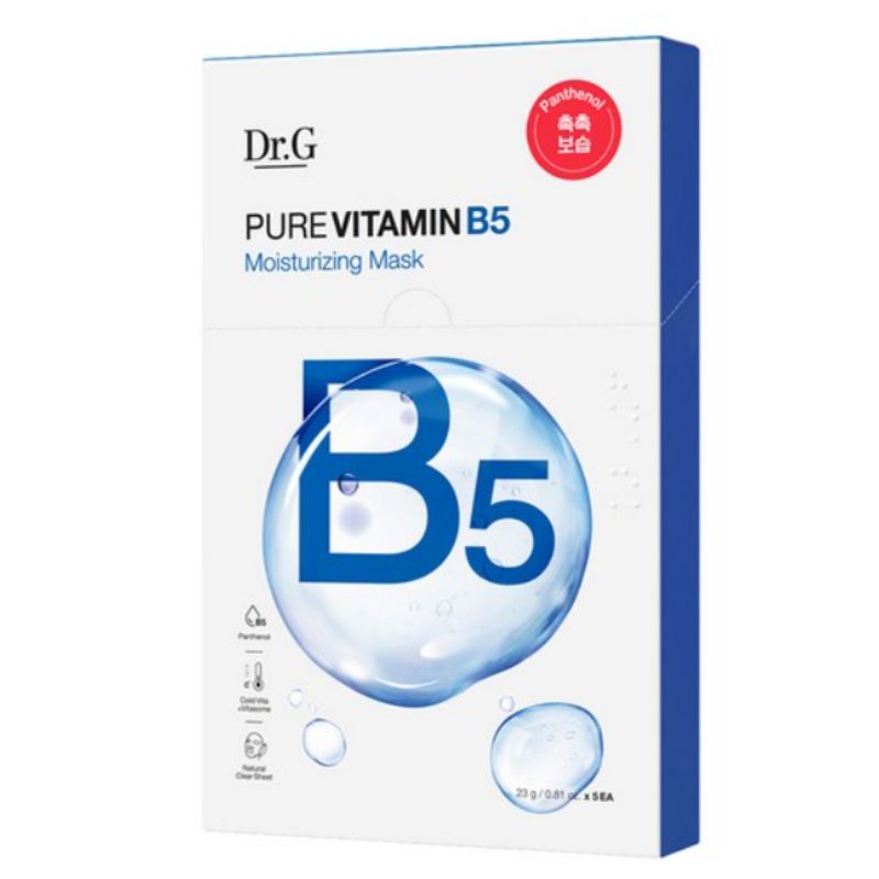 Dr.G Pure Vitamin B5 Moisturizing Mask (5 Sheets) - Deep Hydration & Barrier Care