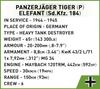 COBI 2582 Panzerjager Tiger Elefant HC WWII 1:28 Brick Model Tank 1252pcs