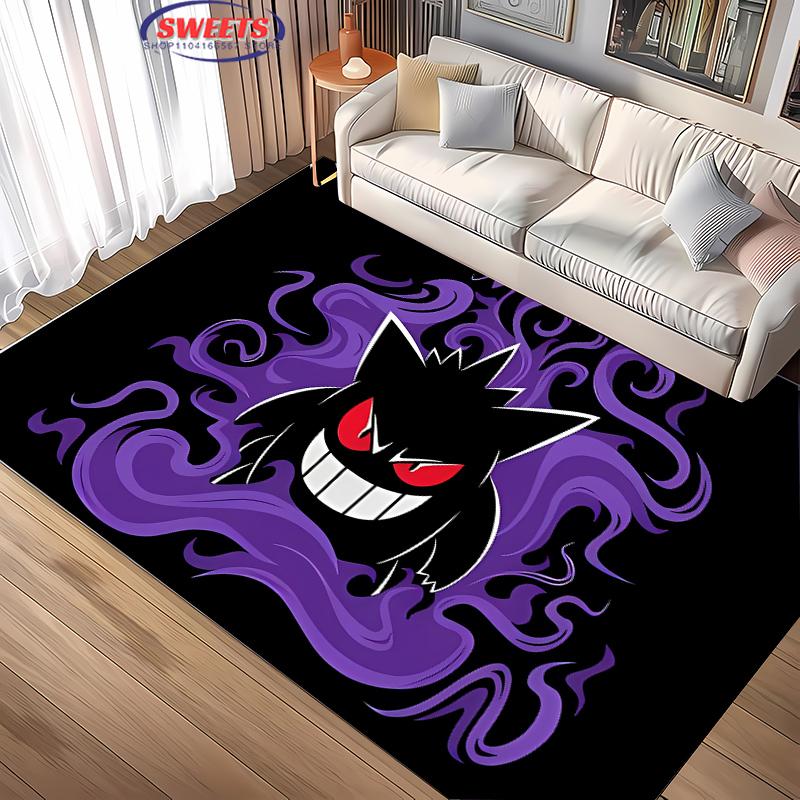 New Arrive! Pokemon Gengar Cartoon Carpet,Rug for Living Room Tapete for Bedroom Sofa Doormat Decor Non-slip Floor Mat Potdemiel