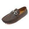 Fashion New Arrival Mens Leather Loafers Non Slip Slip on Walking Flats Breathable Outdoor Casual Shoes Metal Buckle Man Driving Shoes